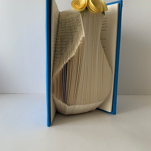 Folded Book Art, Vase Sculpture, Paper Flowers, Unique Book Art, Gift for Her, Flower Gift, For Book Lover, Vase Flowers Gift, Hostess Gift image 5
