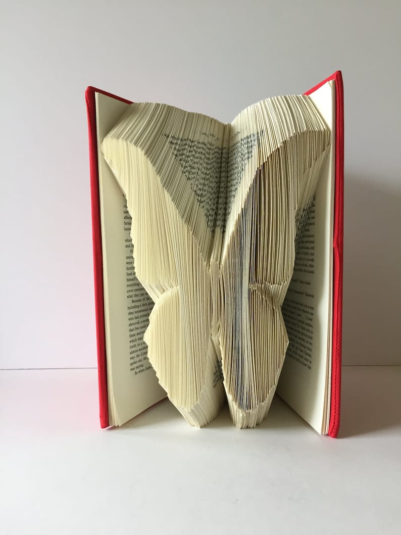Folded Book Art Book Sculpture Butterfly Sculpture Unique Etsy