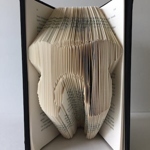 Tooth Molar, Book Sculpture, for Dentist, Dental Hygienist, Folded Book Art