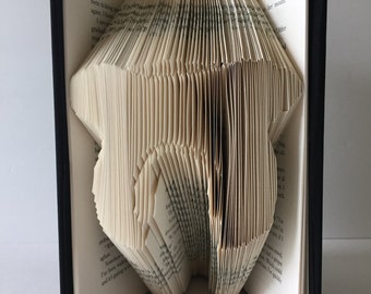 Tooth Molar, Book Sculpture, for Dentist, Dental Hygienist, Folded Book Art