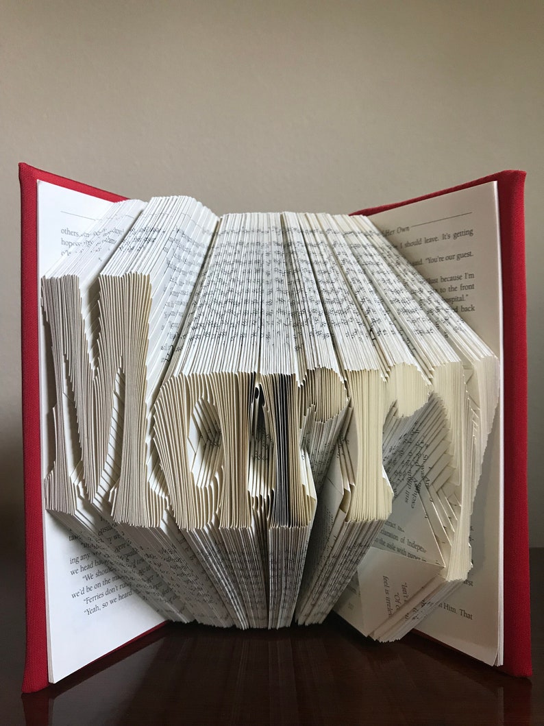 Book folding Word sets Will You Marry Me Book fold Etsy