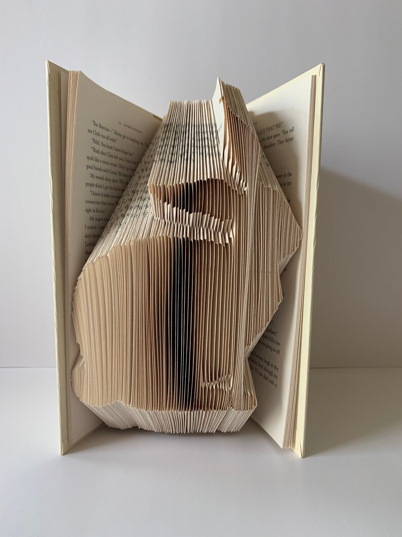 Bunny Rabbit, Book Sculpture, Unique Book Art, Accent Bookshelf, Gift ...