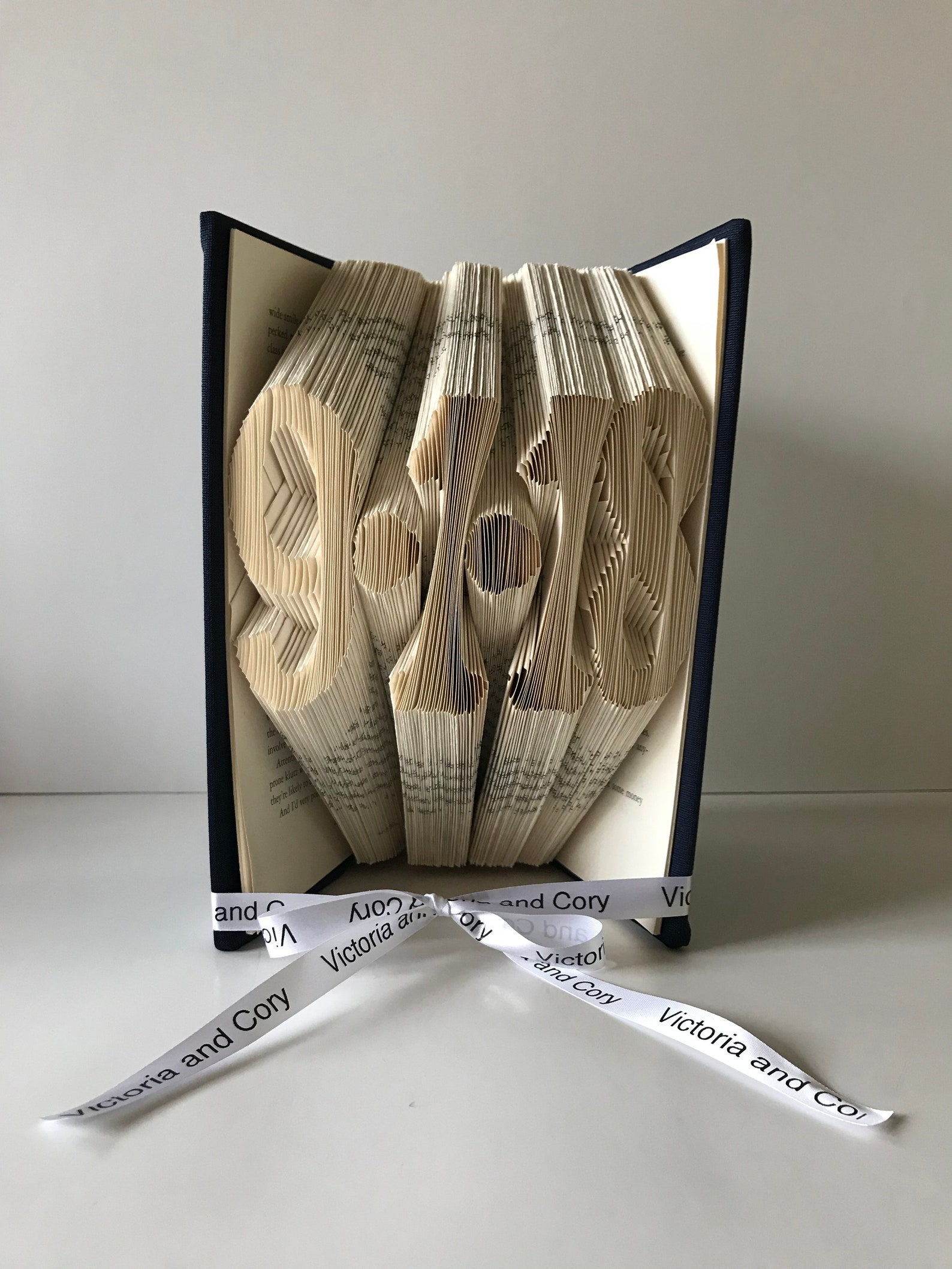 Customized Ribbon, Add on Ribbon to a Book Fold Order, Choose Your Own ...
