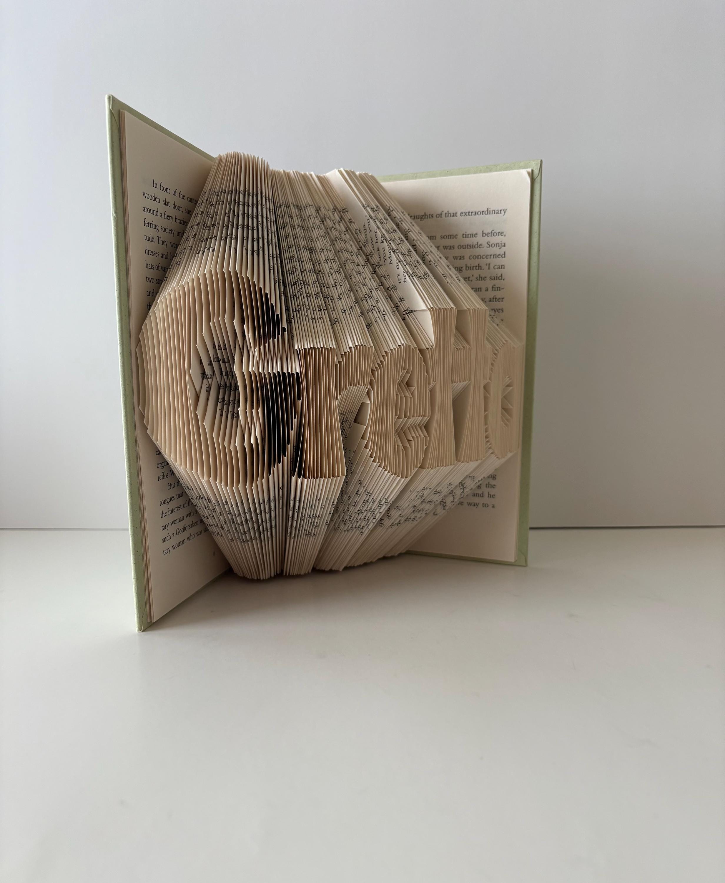 Name Sculpture, Name Book Fold, Birthday Gift, Your Name Here, up to ...