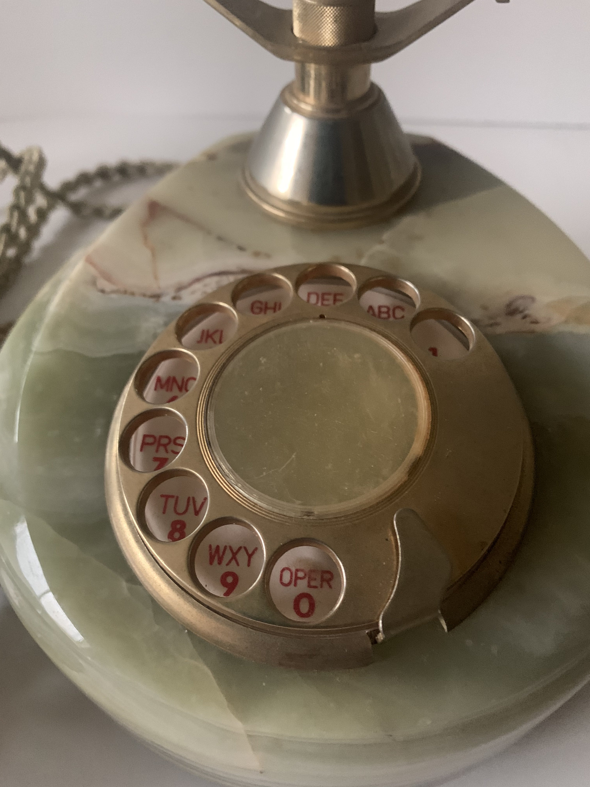 Old Fashion Vintage Telephone Marble base Gold Plated 18K Made Etsy