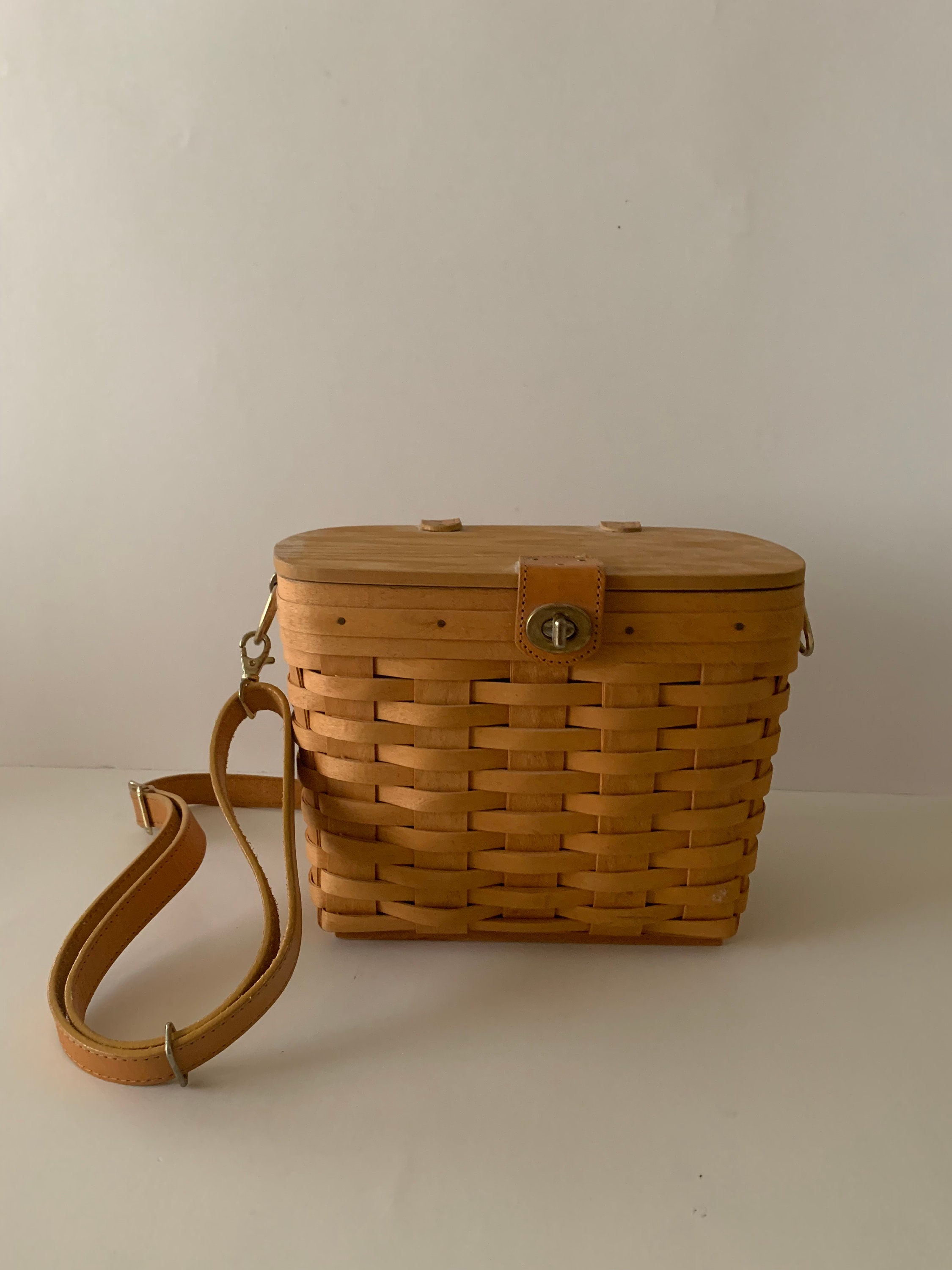 Vintage Purse Longaberger Purse Picnic Basket Purse Handwoven Etsy