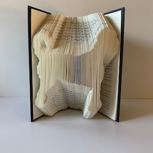 Book Folding Pattern, Pattern Book, Fold Your Own Book, Mark and Measure, Instant Download, Tried and Tested, Book Art, Goldendoodle Pattern