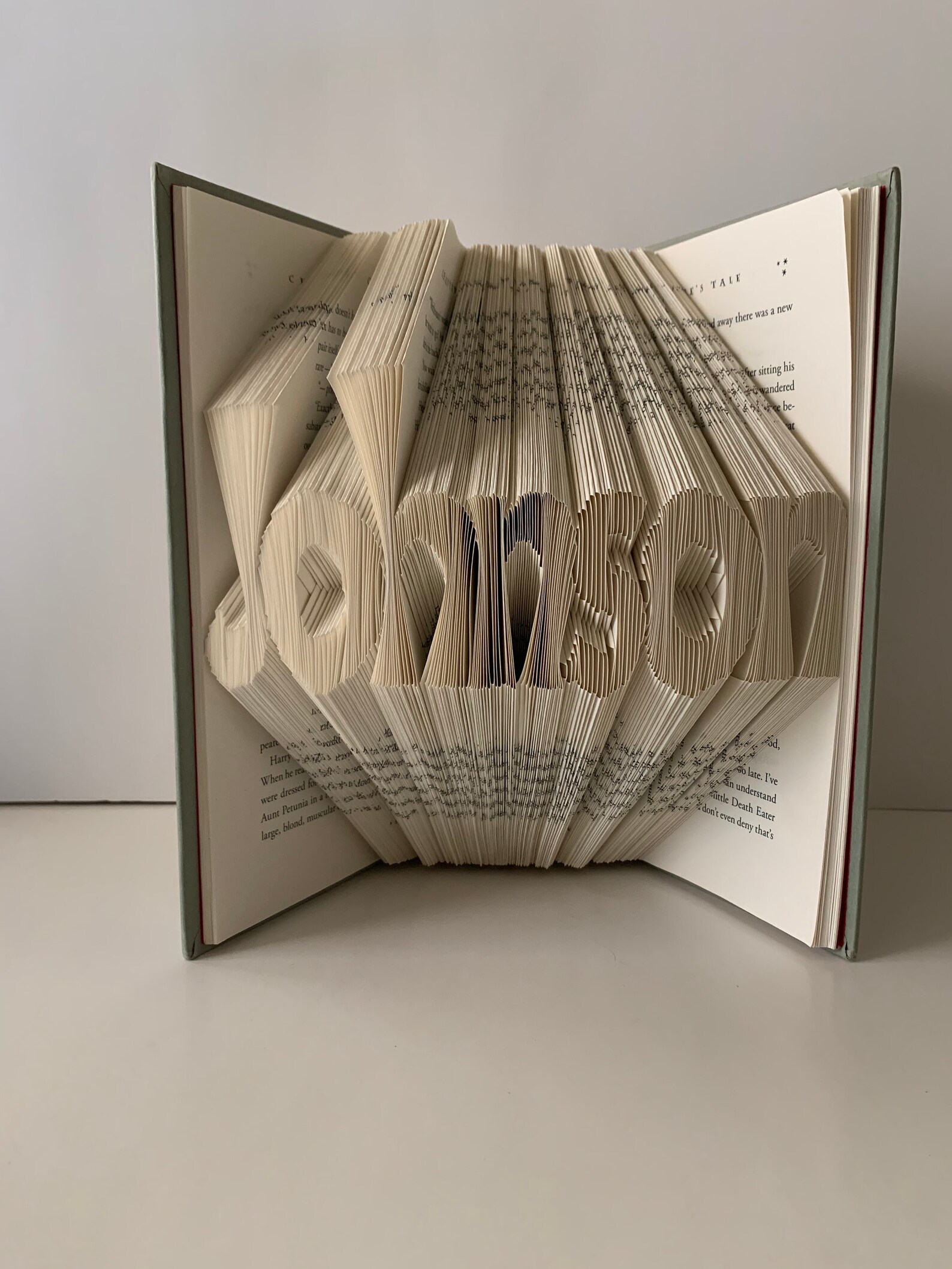 Name sculpture Book sculpture Custom Name Carved book pages Etsy