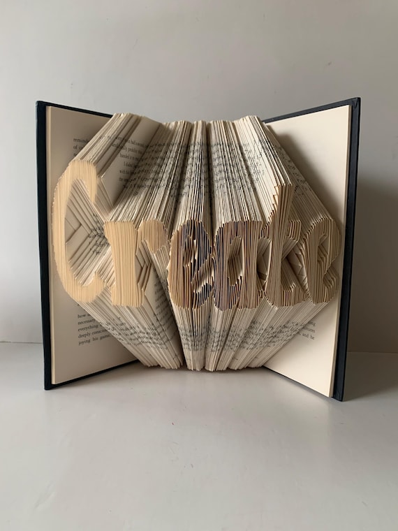 Gift for Artist, Book Lover, Craft Room Decor, Create Sculpture, Made From Book Pages