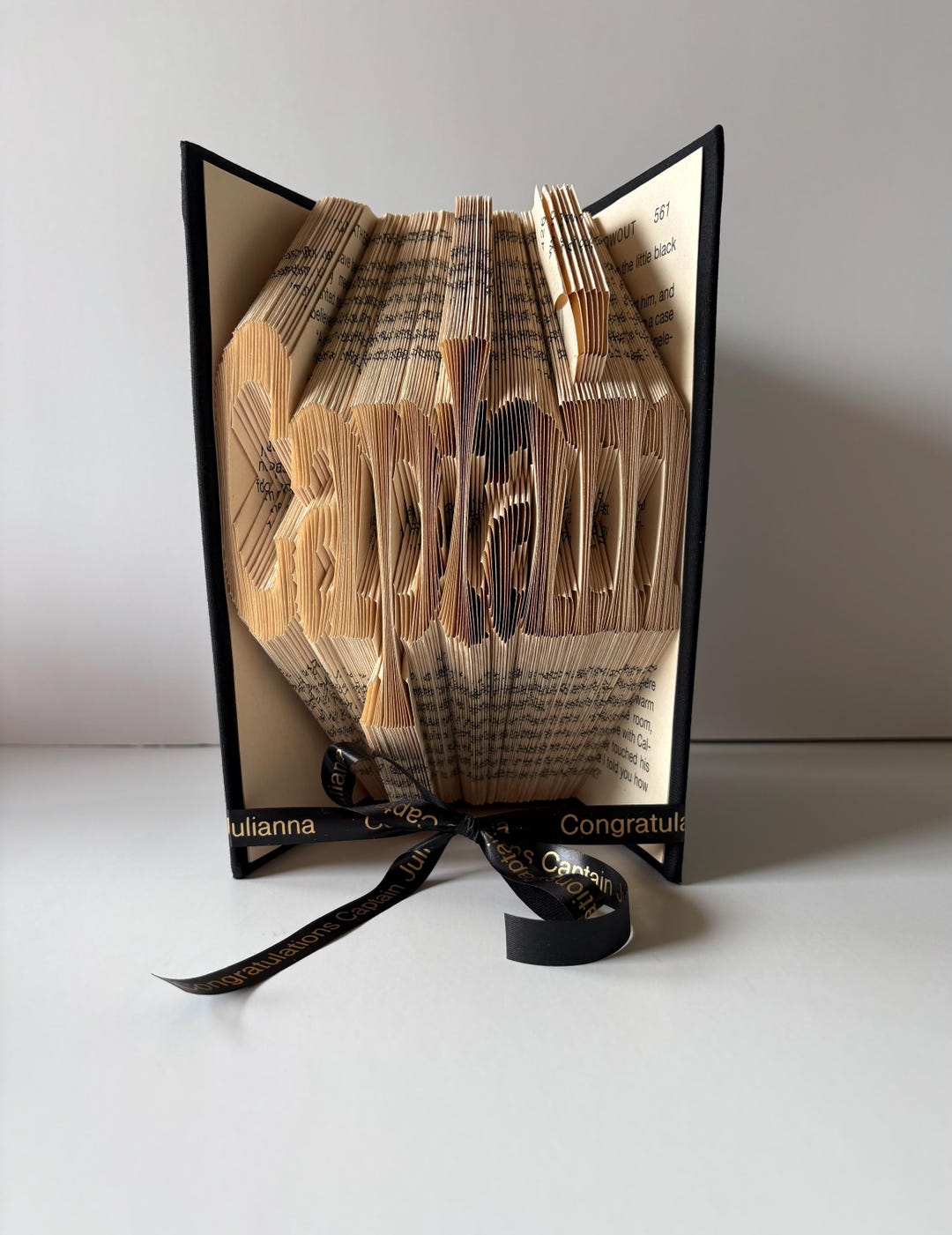 Customized Ribbon, Add On, to Book Fold Order, Your Own Words, up to 35 ...
