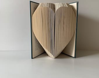 Modello di piegatura del libro, Scultura del libro, Scultura del cuore, Piega il tuo libro, Download istantaneo, Provato e testato, Arte del libro, Modello del libro del cuore