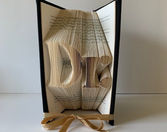 New Doctor Gift, Graduation Art, Office Decor, Accent Bookshelf, Folded Book Art