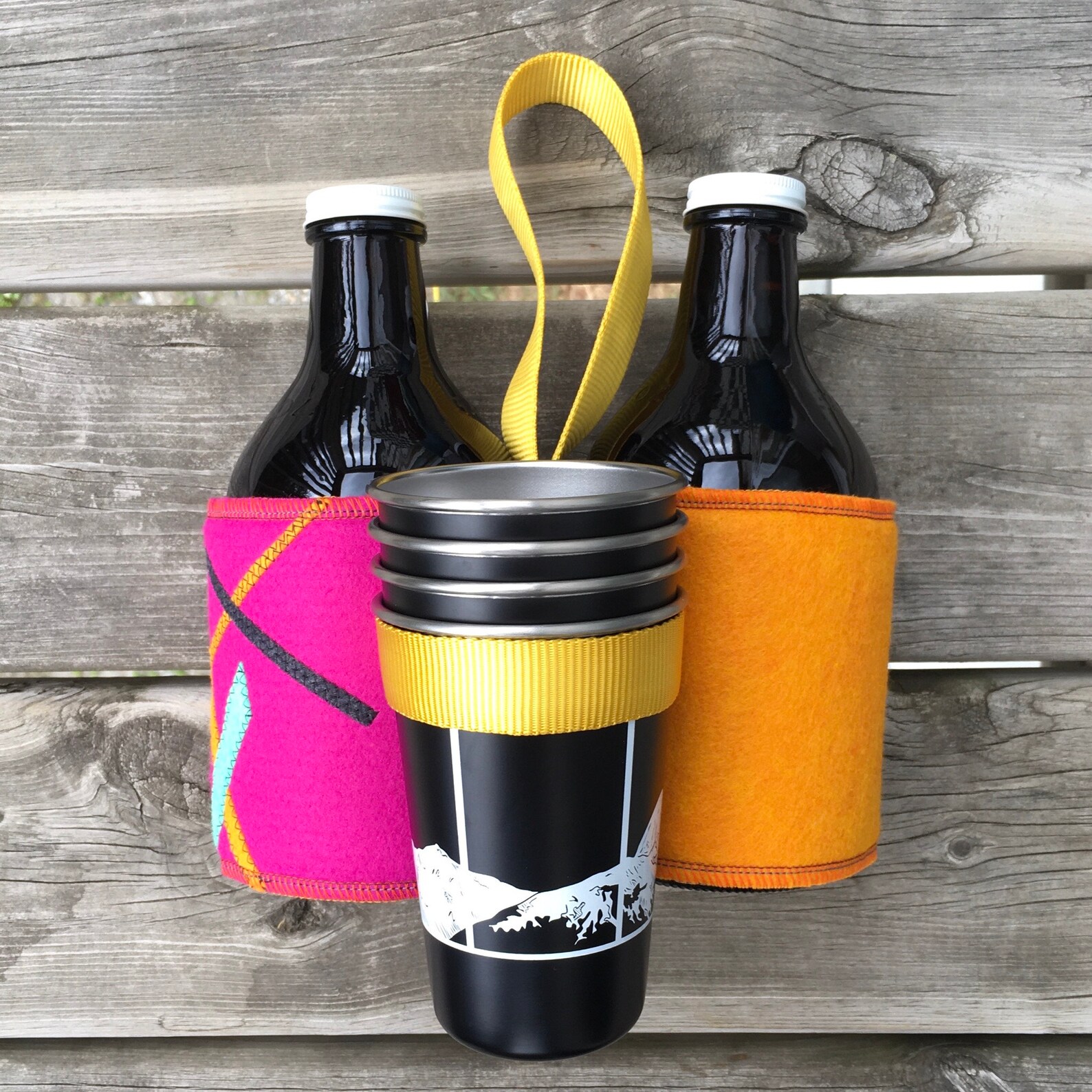 32oz MINI Growler Koozie Carrier Holds two 32oz Growlers Etsy
