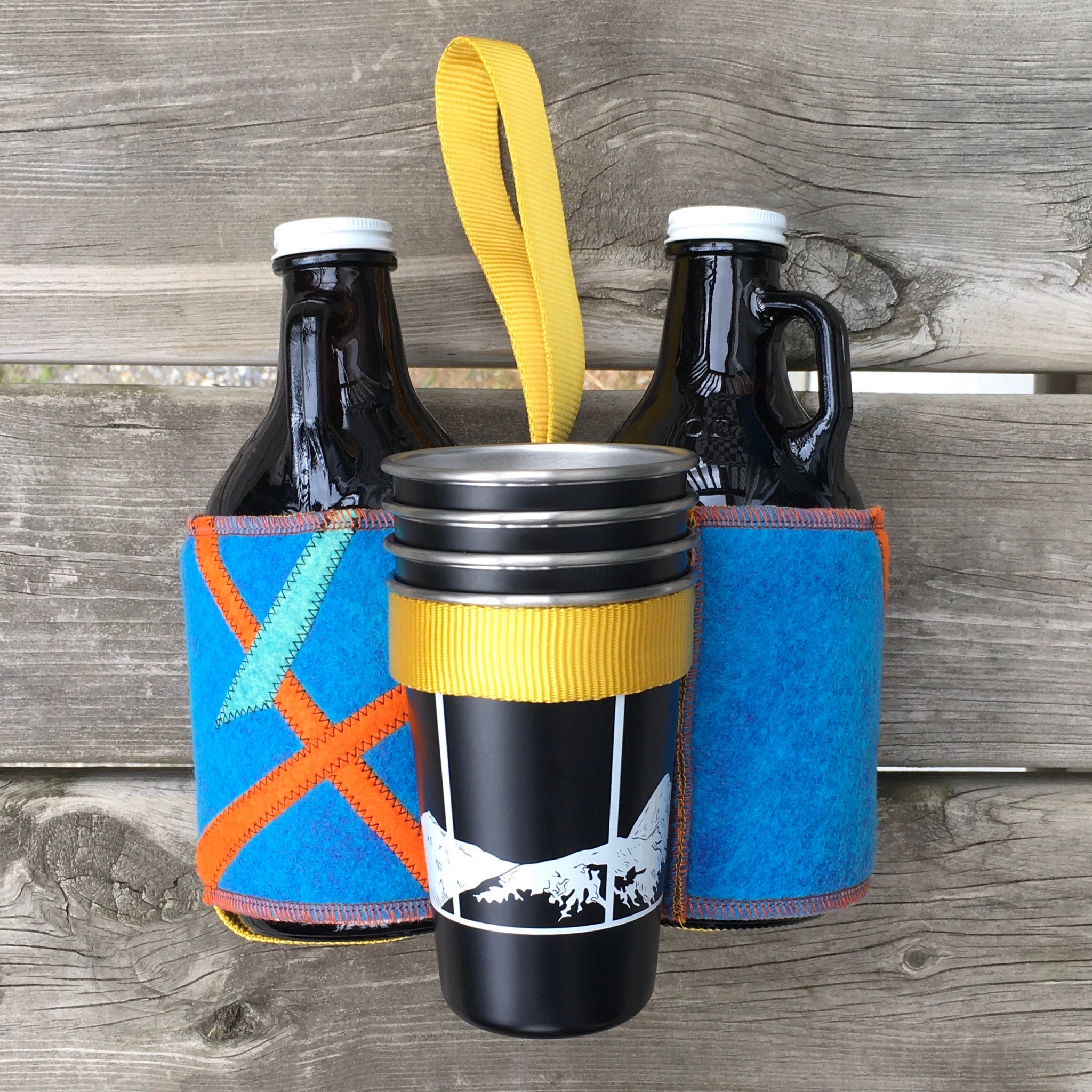 32oz MINI Growler Koozie Carrier Holds two 32oz Growlers Etsy