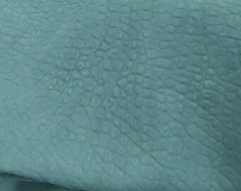 Italian Leather quality lambskin Hide Leather Bubble Sage Green 7 Sq.Ft 3.5 oz 