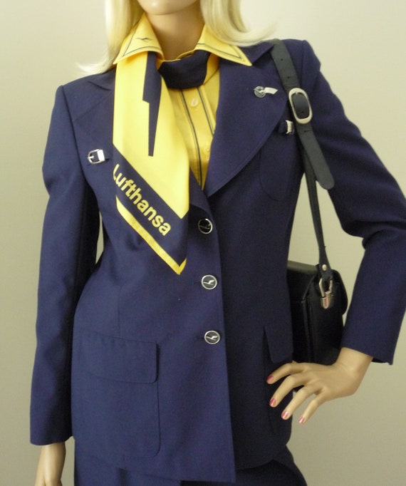 Lufthansa German Airlines Stewardess Flight Attendant Etsy