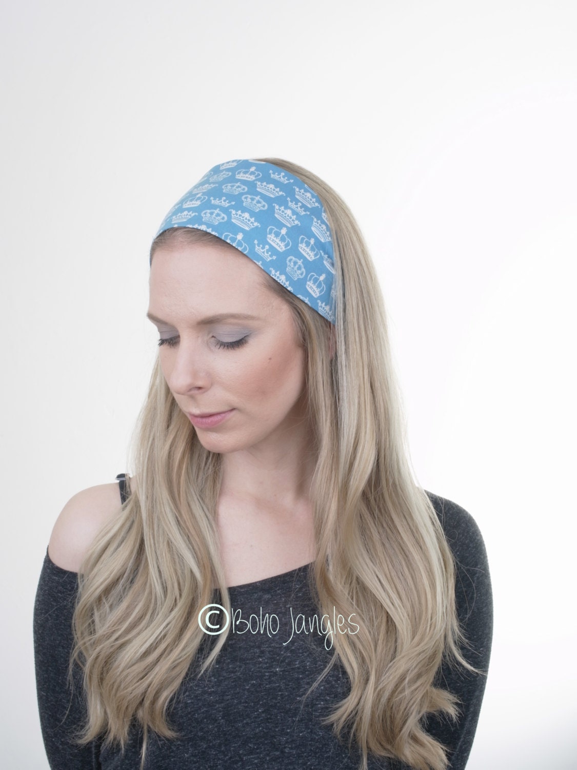 Blue Brit Hair Wrap Cotton Headband Wide Hairband Boho - Etsy UK