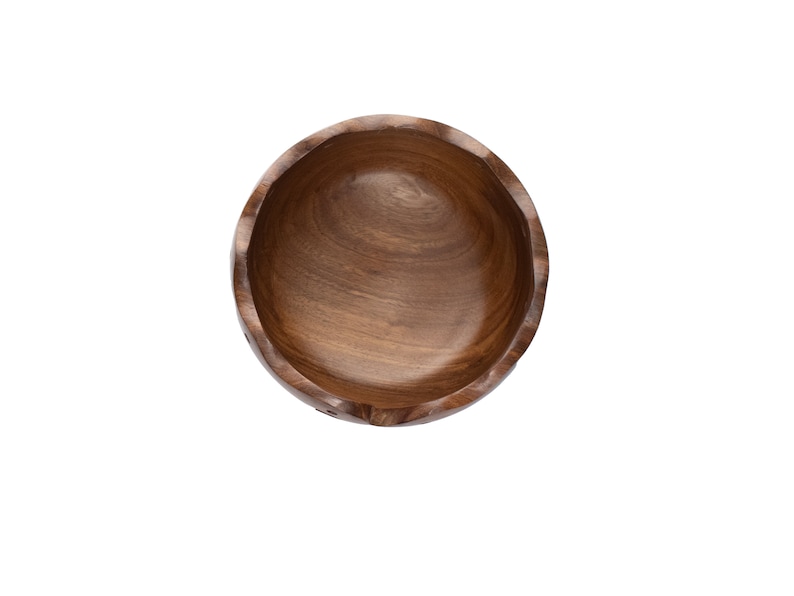 Handcrafted Solid Wood Yarn Bowls, 7 in x 3.5 in, From India Sheesham, Maple, Combination image 8