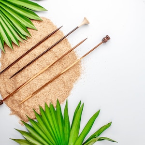 Wood Knitting Needle Pairs-3 styles-handcrafted in India