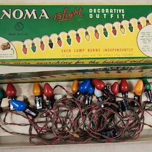 2 Set Boxed Vintage Noma Tree Lighting Set-15 bulbs-working