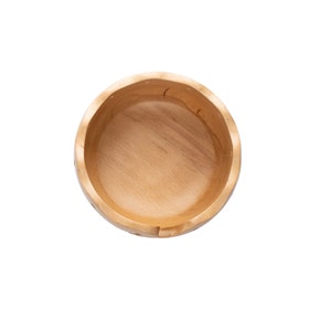 Handcrafted Solid Wood Yarn Bowls, 7 in x 3.5 in, From India Sheesham, Maple, Combination image 6