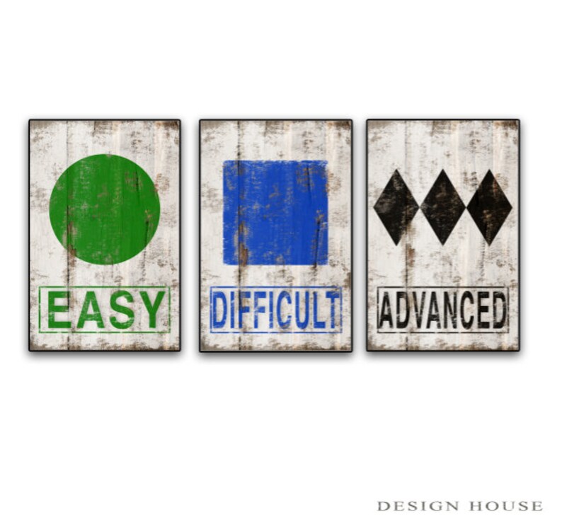 Ski symbols handmade wooden sign ski art skiing wall art ski Etsy