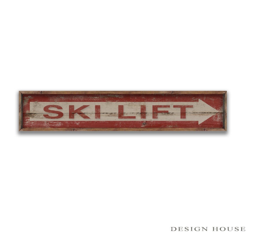 Ski lift signs 36x7x2 ski decor ski | Etsy