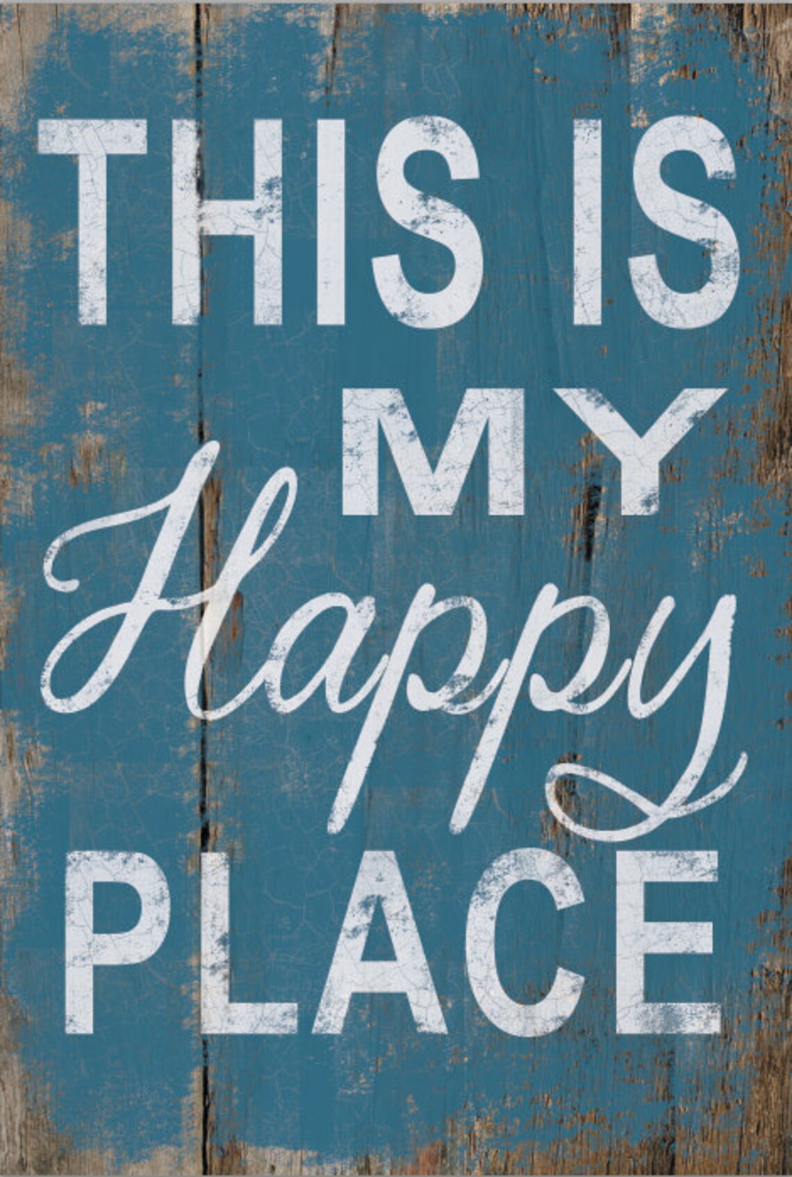This is My Happy Place Wooden Sign Typography Signs Etsy
