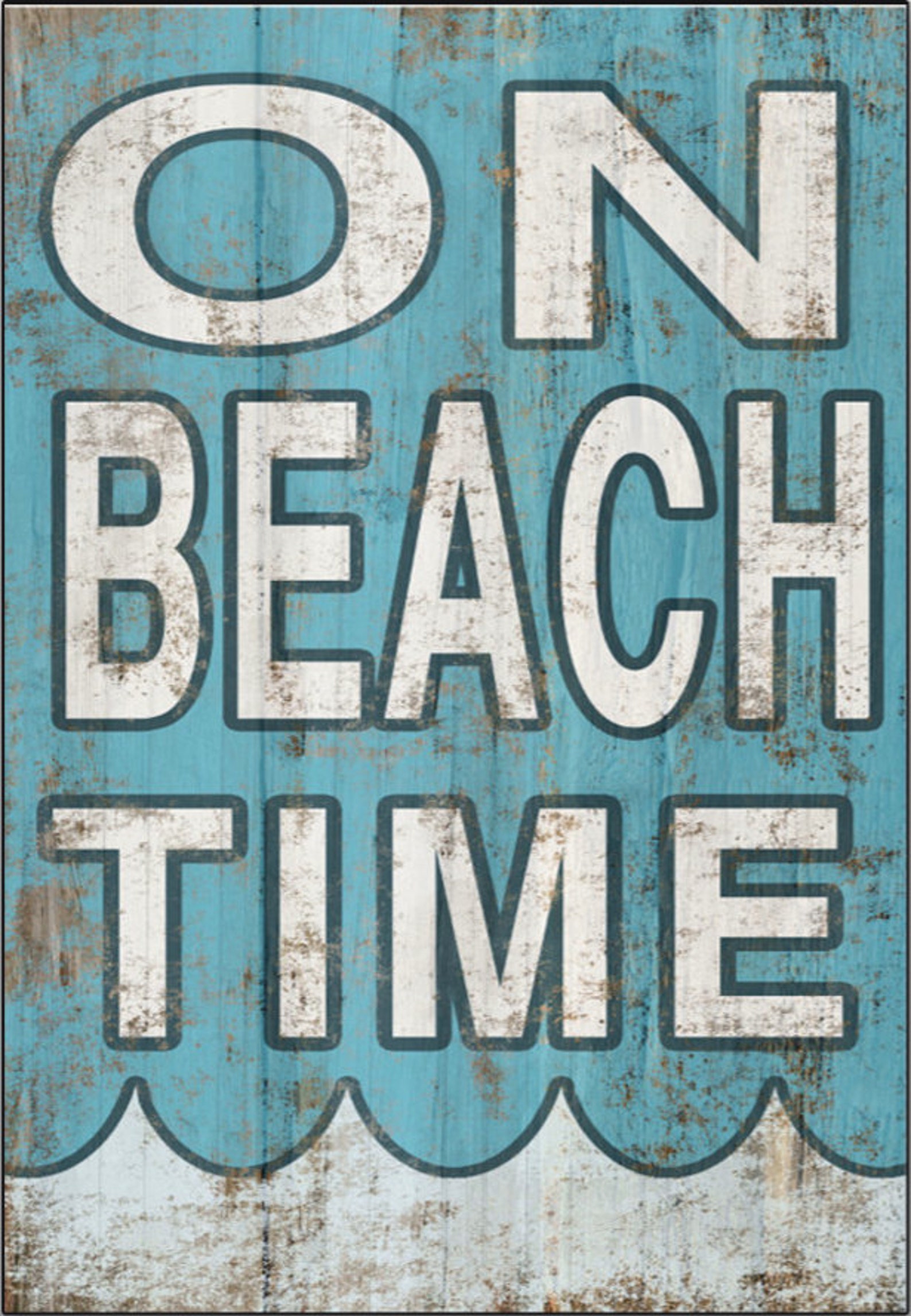 On Beach Time Handmade Wooden Sign Beach Decor Beach Signs Etsy