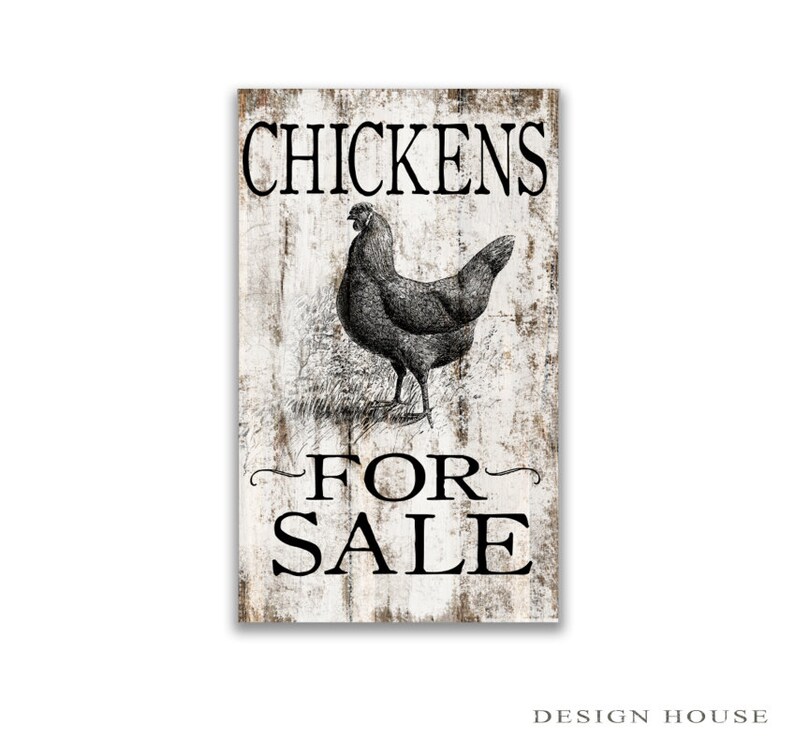 Chickens for sale wooden block sign 10x5x2 Etsy