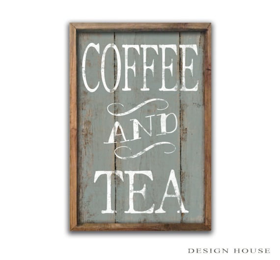Coffee and tea sign Coffee signs tea signs coffee plaques Etsy