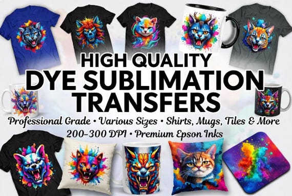 Custom Sublimation Transfers: Ready to Press, Epson Ultrachrome Ink