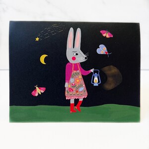 Rabbit Magic Card | Lunar Bunny Greeting Card | Happy Mail Card