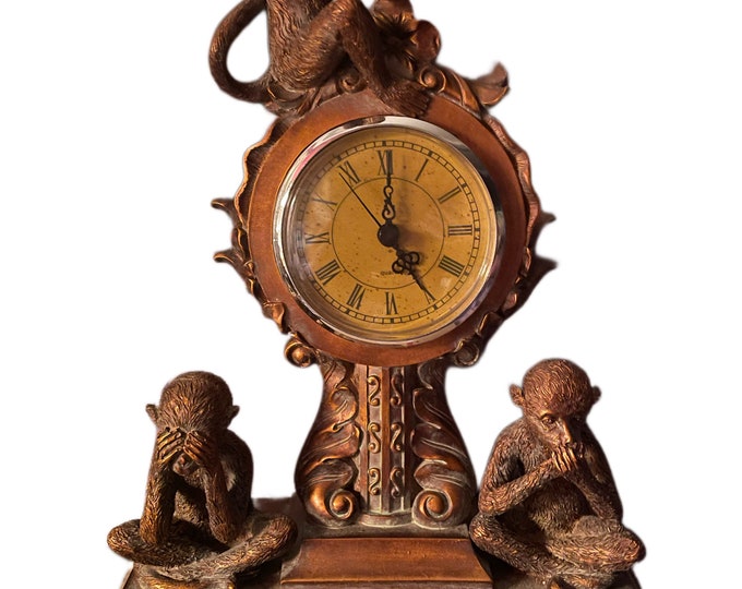 SPI Home Orologio A Muro Scimmia In Alluminio - Design Divertente, Formato 27,9 X 24,1 X 10,2 Cm, Funziona Con 1 Batteria AA (Non Inclusa), Arredamento Originale Per Casa E Ufficio - 3