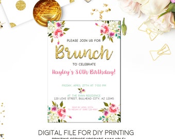 birthday brunch invitation etsy birthday brunch invitation