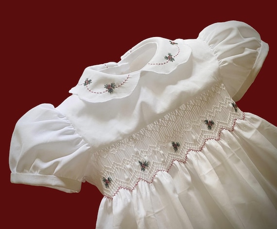 white christmas dresses Dreamy White Christmas Hand-Smocked Dress ( 2025 Collectors Edition ) –  Oscar Newman LLC main image 0