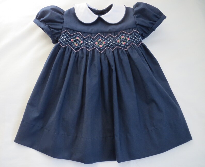 Girls Watercolor Print Smocked Back Trumpet Dress