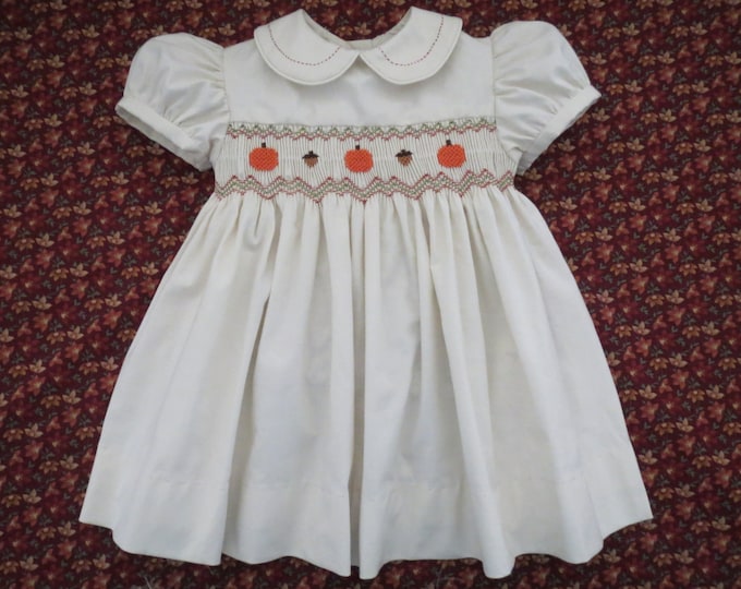 Pumpkin Pocket Smocked Dress main image 1