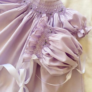 purple smocked infant dress Purple Smocked Infant Dresses