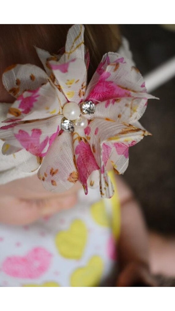 Baby Girl head wrap floral print flower headband for newborn Etsy