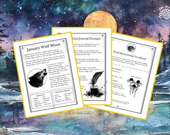 Januar Wolf Ritual Mond Printable | Buch der Schatten (PDF)