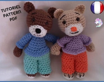 Doudou compagnon de T'choupi - TUTORIEL- CROCHET PATTERN- uniquement les explications pour Doudou