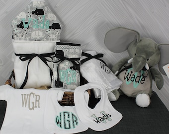 I Want It All Baby Gift Basket, Custom for boy or girl, baby shower gift, new baby present, monogrammed baby gift basket