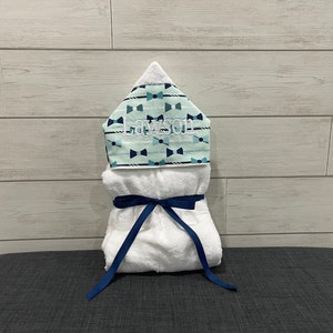 Monogrammed Hooded Baby or Kids Towel. Custom made to order for boy or girl. Perfect baby shower or birthday gift.