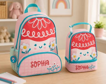 Children's Sidekick Backpack and Lunchpal Set: Embroidery Personalization 