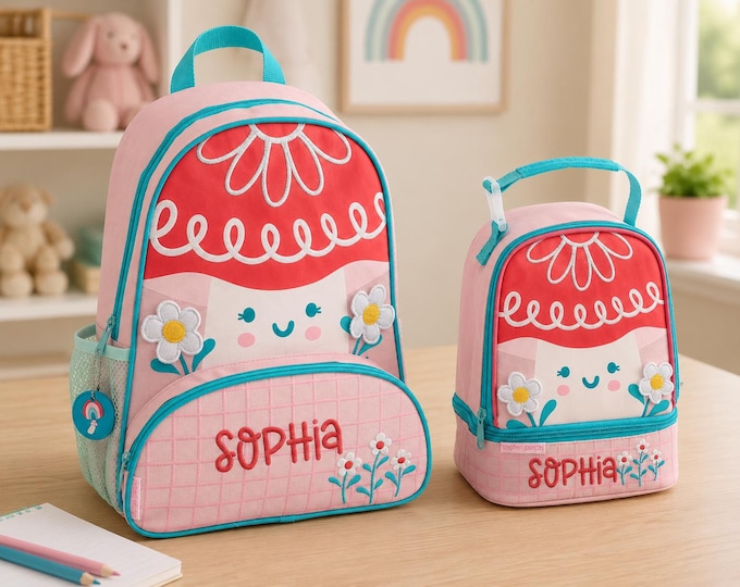Children's Sidekick Backpack and Lunchpal Set: Embroidery Personalization 