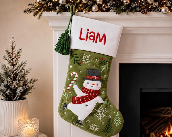 Personalized Christmas Stocking with name embroidered