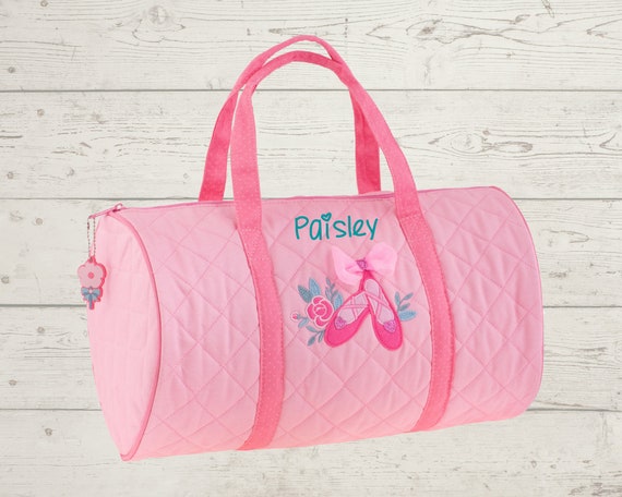 Children's Quilted Duffel Bag with Embroidery Personalization