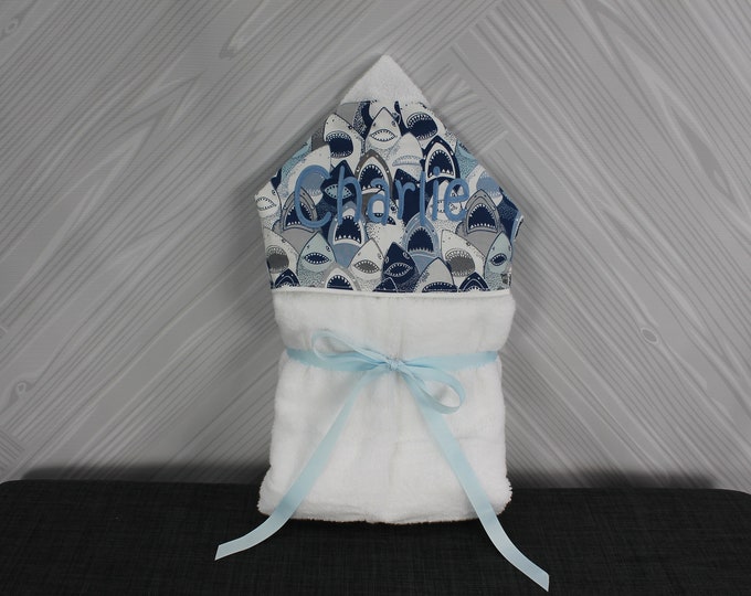 Monogrammed Hooded Baby Towel: Custom Fabric & Font