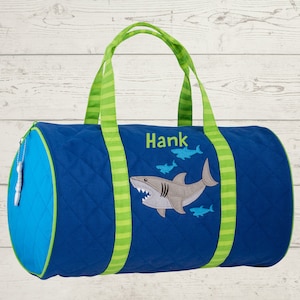 Children's Quilted Duffel Bag with Embroidery Personalization